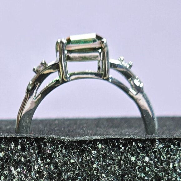 Bi-Color Simulated Tourmaline Silvery Ring Size 7 (NWOT) - Picture 5 of 6